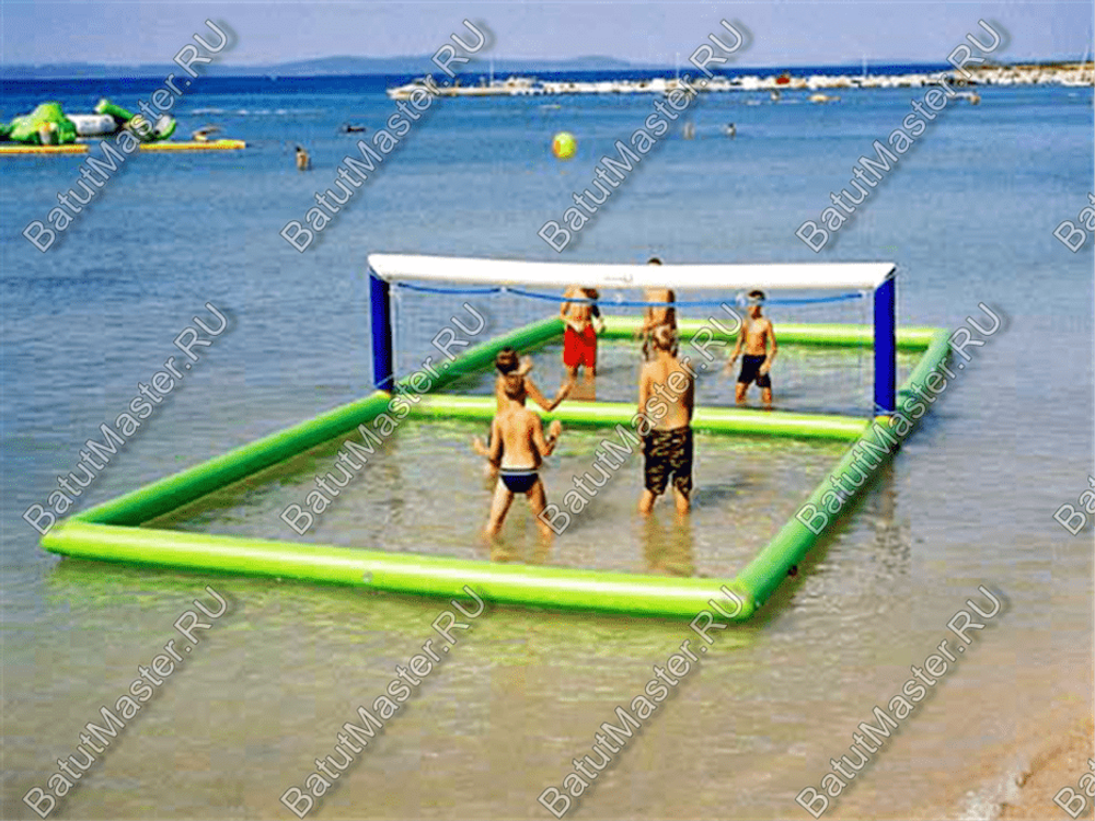Водный надувной аттракцион «Футбольное, волейбольное поле на воде» 11×5×2 м