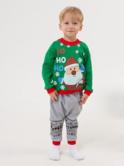 Комплект новогодний на мальчика турецкий на рост 80 и 98 см