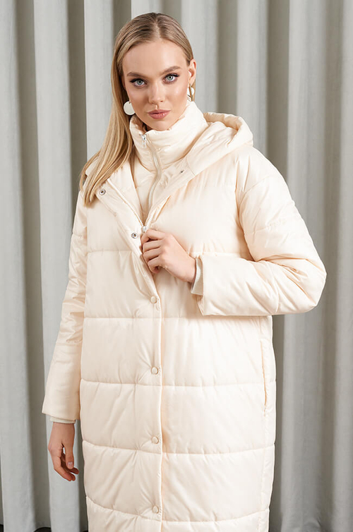 0098 Пальто женское (ванильный)