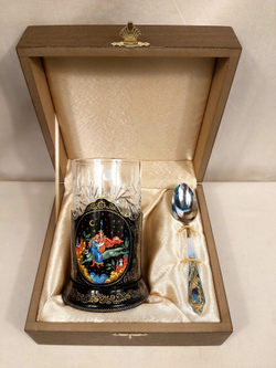 Чайный набор "Иван-царевич на сером волке" (Ручная роспись Палех)