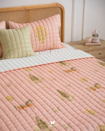 Комплект стеганного покрывала и 3 наволочек Soufiyan Rose Gold Hermodr 130220322 Иран