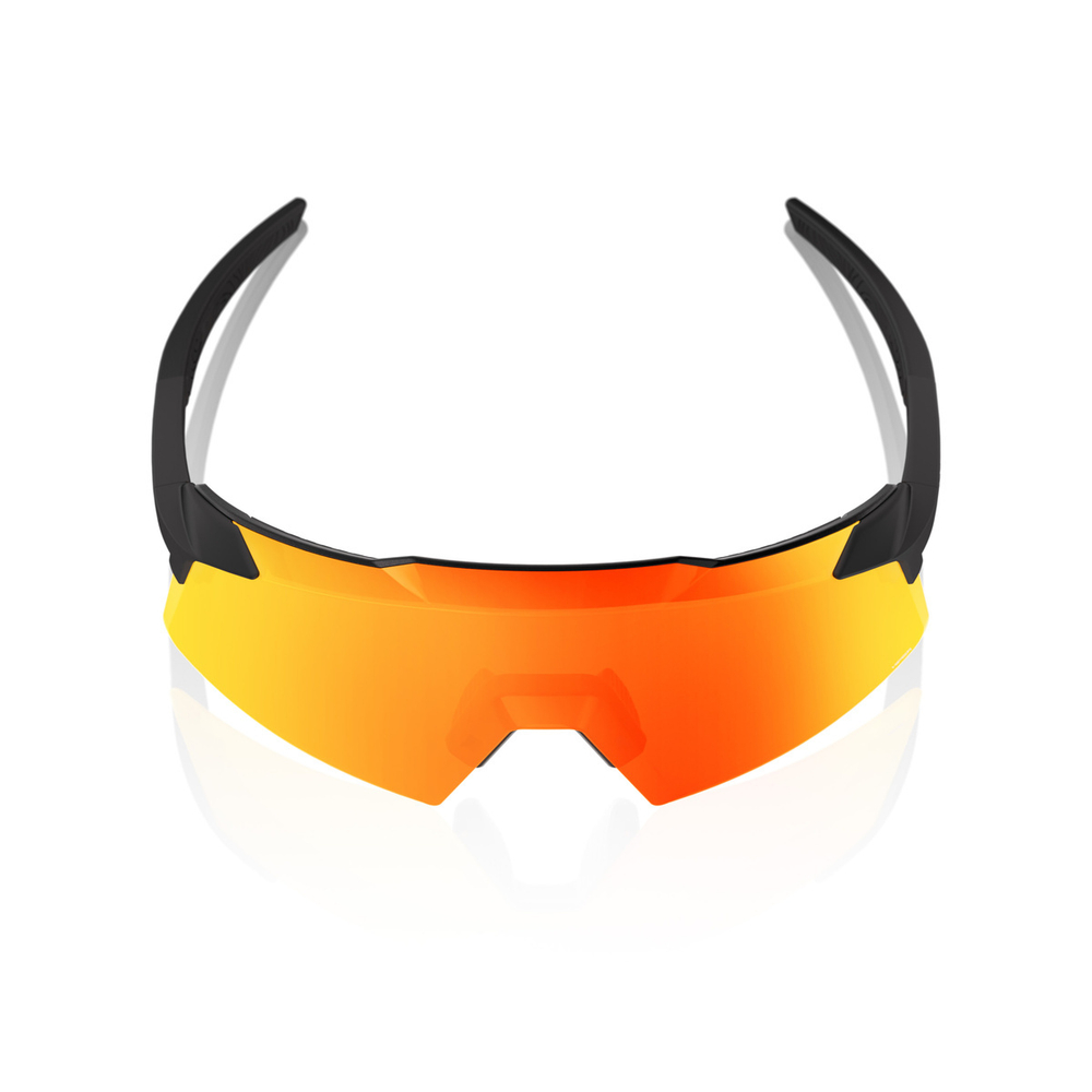 Спортивные очки 100% AEROCRAFT Soft Tact Black / HiPER Red Mirror Lens