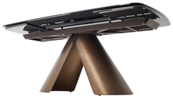 Стол CALDERON 180 TL-137  матовый, испанская керамика / брашированный каркас, цвет медный, ®DISAUR