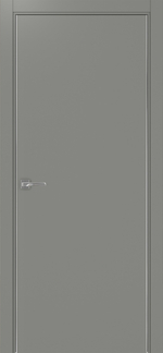 Межкомнатная дверь Optima Porte НЕАПОЛЬ 201 Алюминиевая кромка SC (матовое серебро) с 2-х сторон