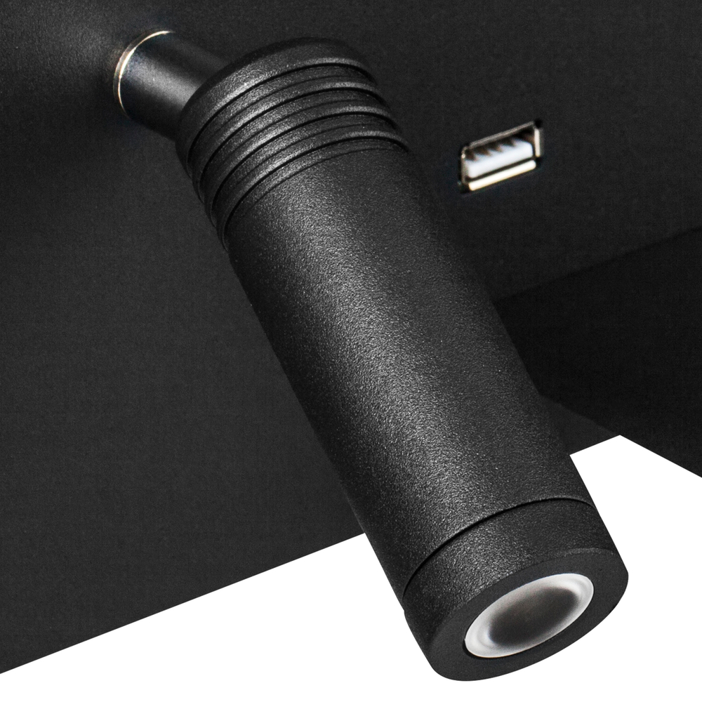 808557 Бра MURO 4,5W+3W LED 360LM+240LM ЧЕРНЫЙ 3000K