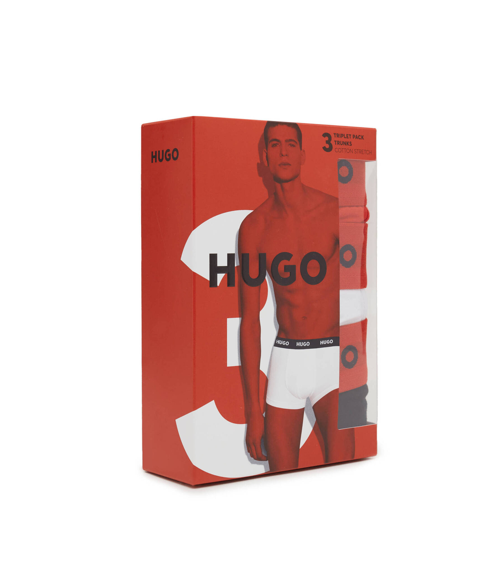 трусики-боксеры 3-pack trunk triplet pack Hugo Bodywear - черный(50469786)