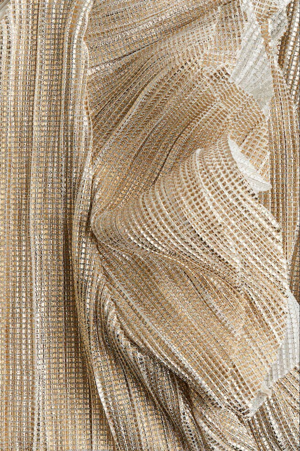 H&M Плиссированное платье-колокольчик, золотистый