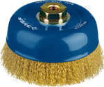 ЗУБР 150 мм, М14, витая латунированная проволока, 0.3 мм, Щетка дисковая, Профессионал (3526-150)