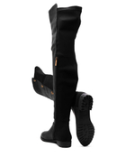 Кожаные ботфорты Kurt Geiger - черный(572000109)