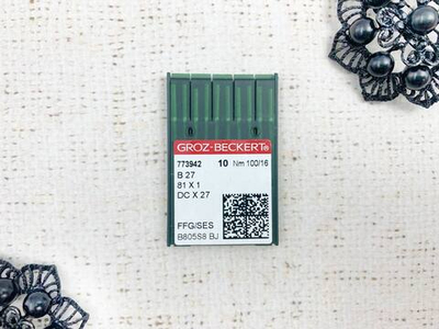 Игла промышленная оверлок трикотаж, 100/16 В27FFG, 10 игл