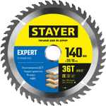 STAYER EXPERT 140 x 20/16мм 36T, диск пильный по дереву, точный рез