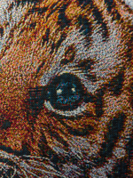 Декоративная гобеленовая наволочка для интерьерной подушки Тигренок 38*38