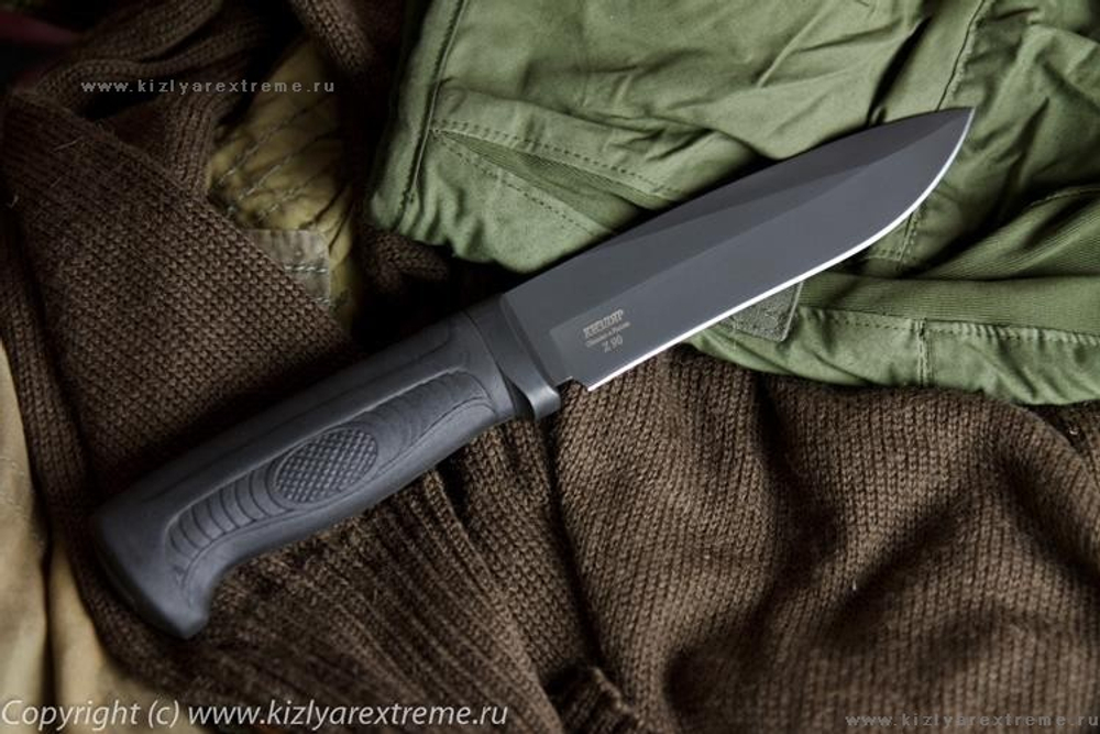 Тактический нож Амур-2 Черный Эластрон z90