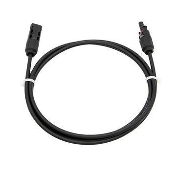 Удлинитель для солнечных электростанций 1 метр 4 кв.мм черный, фото №728974545