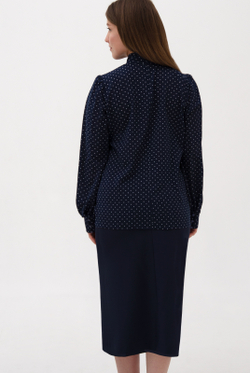 Блузка женская 3543АП, син.мелк.гор #84МГС093543АП