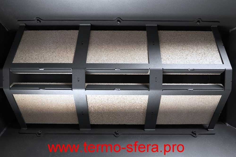 Камин РОДОС 900 ГРАФИТ, шамот черный