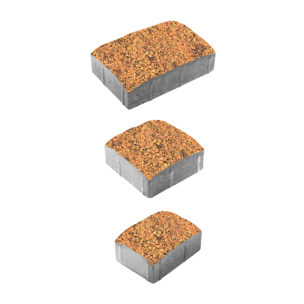 Тротуарная плитка УРИКО, комплект из 3 видов плит, Листопад Гранит Саванна