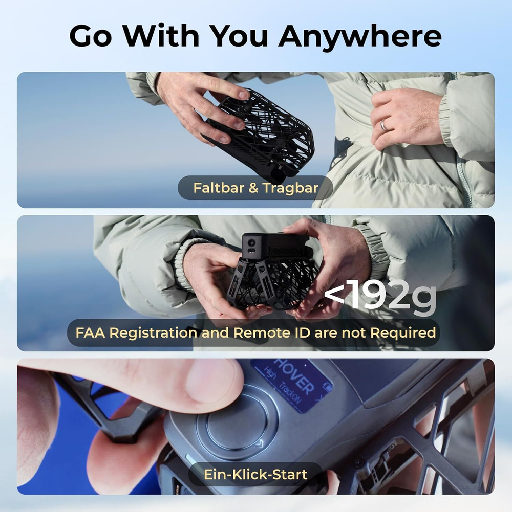 Квадракоптер HOVERAir X1 PROMAX 8K (лыжное комбо)