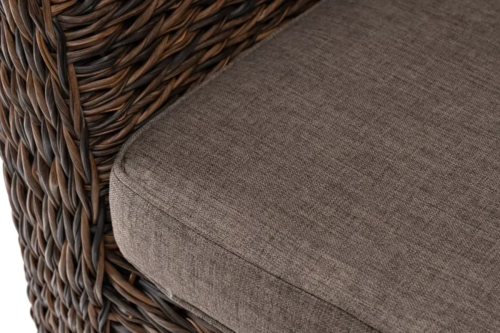 "Капучино" диван из искусственного ротанга (гиацинт) двухместный, цвет коричневый