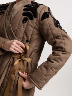 Телогрейка black FLOWERS, хаки