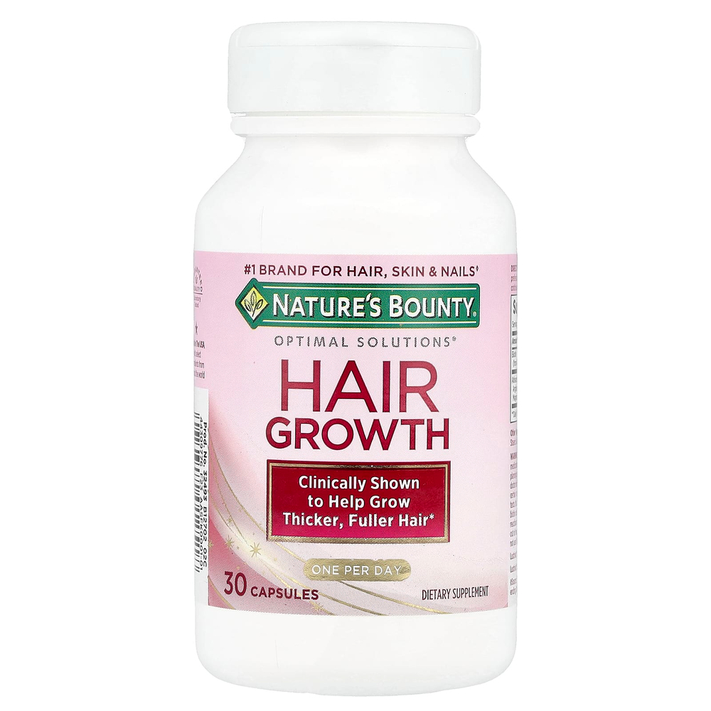 Nature's Bounty, Optimal Solutions®, для роста волос, 30 капсул