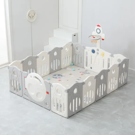 Манеж UNIX Kids Supreme space 200x200 cm grey