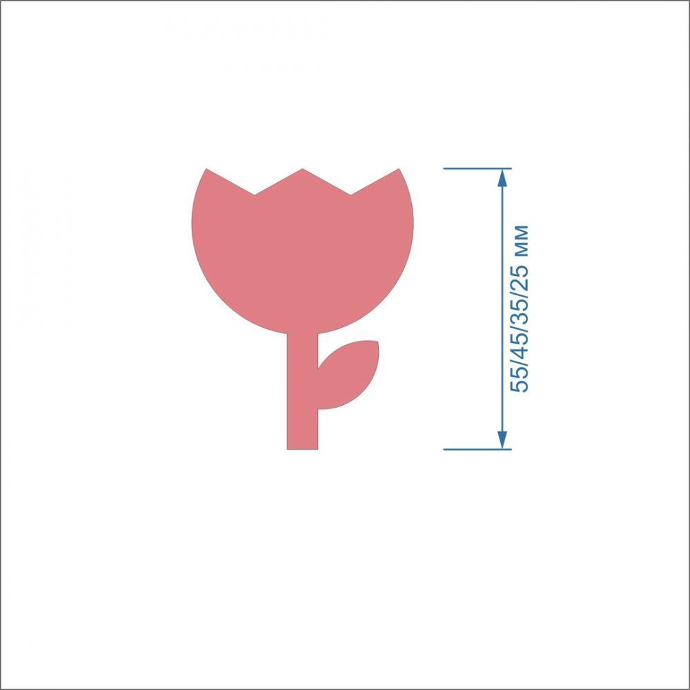 Заготовка &#39;&#39;Тюльпан-2&#39;&#39; , фетр 1 мм (1уп = 5наборов)