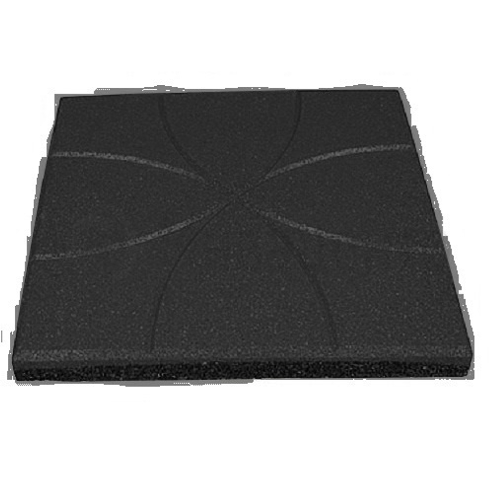 Резиновая плитка "Лотос" 35х35х2 см Черная