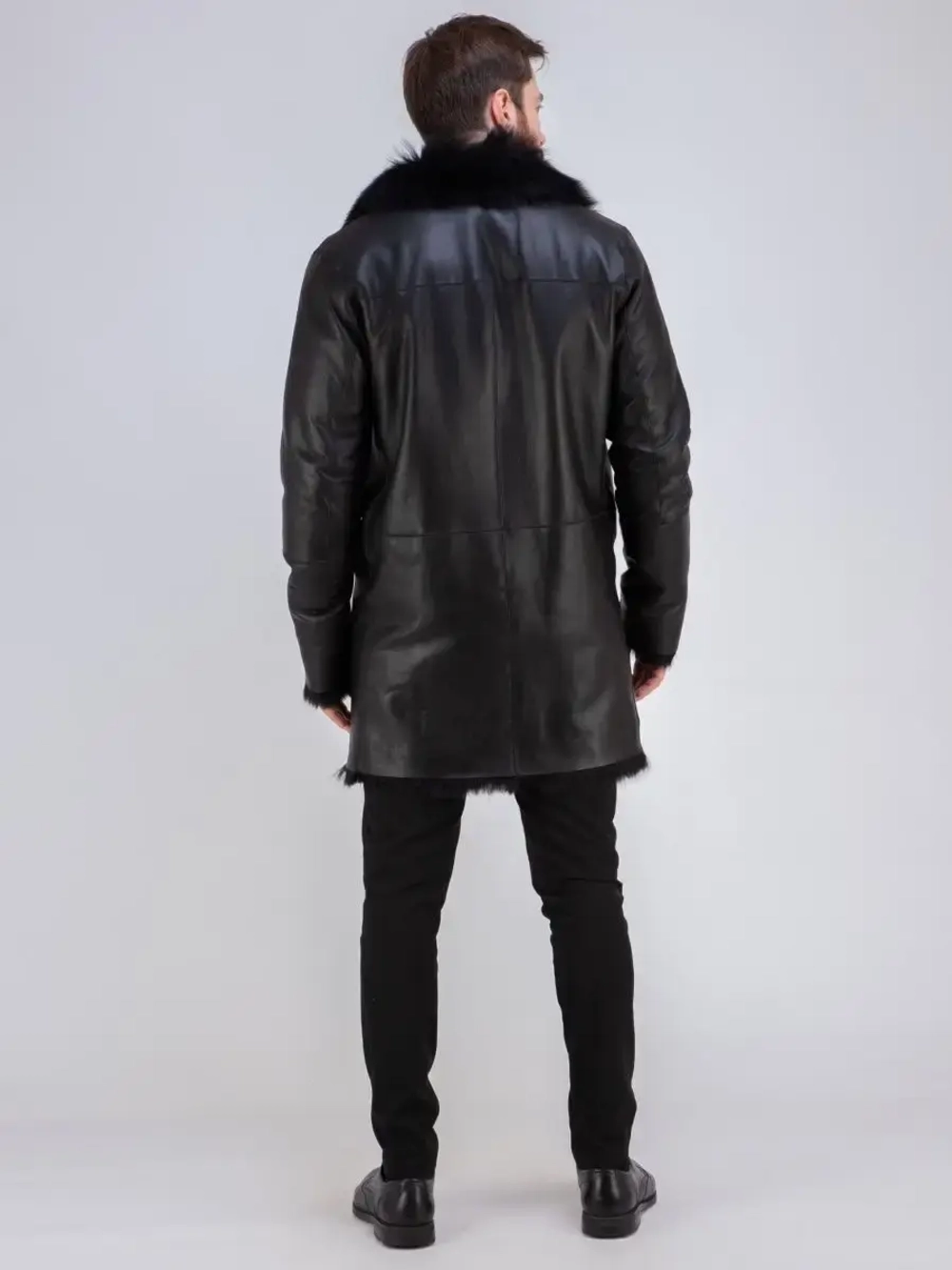 Дубленка натуральная зимняя с мехом тоскана