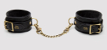 Черные оковы на ноги Bound to You Faux Leather Ankle Cuffs (Цвет: черный)