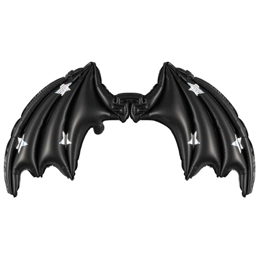 Шар Фольгированный Крылья со звездами (Черный)