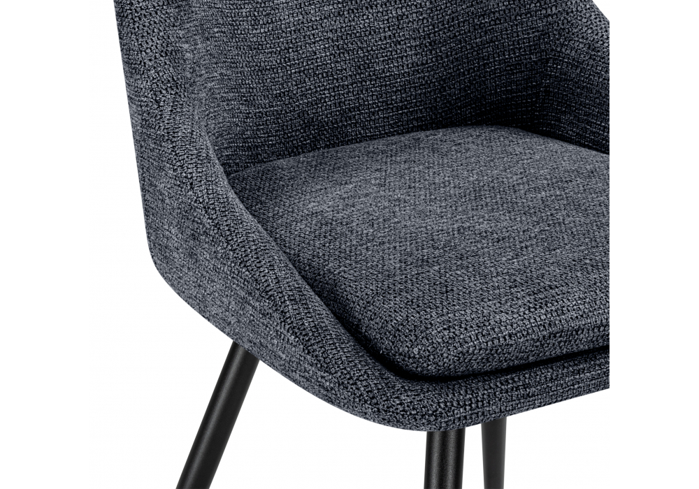 Стул на металлокаркасе Woodville Avian вращающийся темно-серый, черный, ножки черные