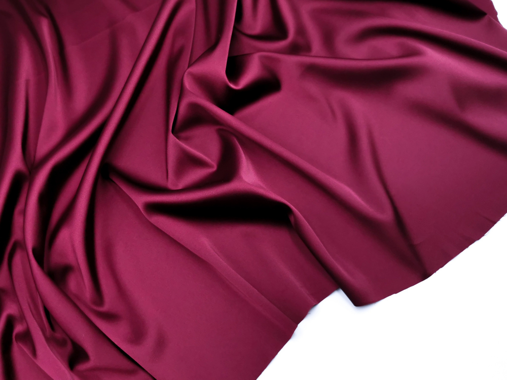 Атлас-стрейч, эластичный, бельевой, винный (бургунди)