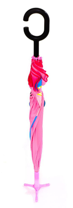 Зонт 55 см с подставкой и чехлом, 6 видов микс