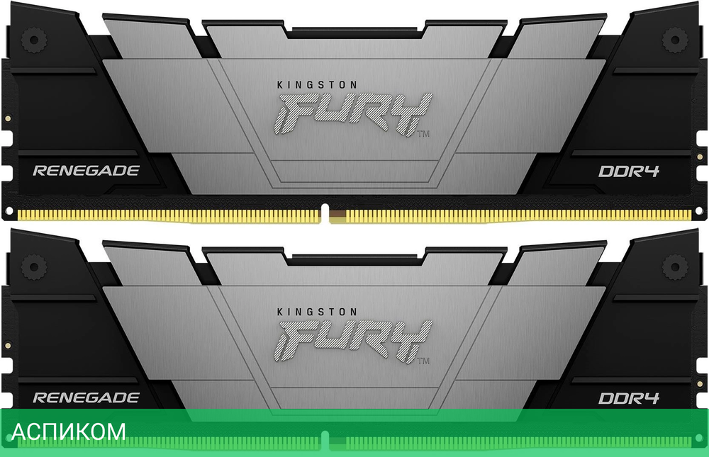 Оперативная память Kingston Fury Renegade Black 16GB DDR4 XMP (KF442C19RB2K2/16)