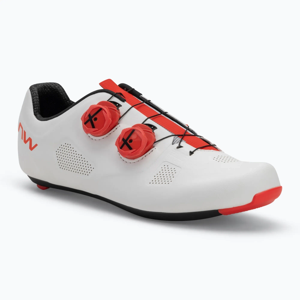 Мужские велосипедные ботинки Northwave Revolution white/red fluo