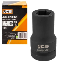 Головка ударная глубокая 1'', 24мм (6гр.) JCB JCB-48510024