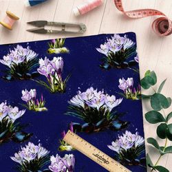 Ткань шелк Армани крокус весенний