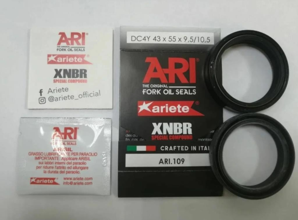 сальники вилки Ariete 43×55×9.5/10.5 ARI.109 Оригинал