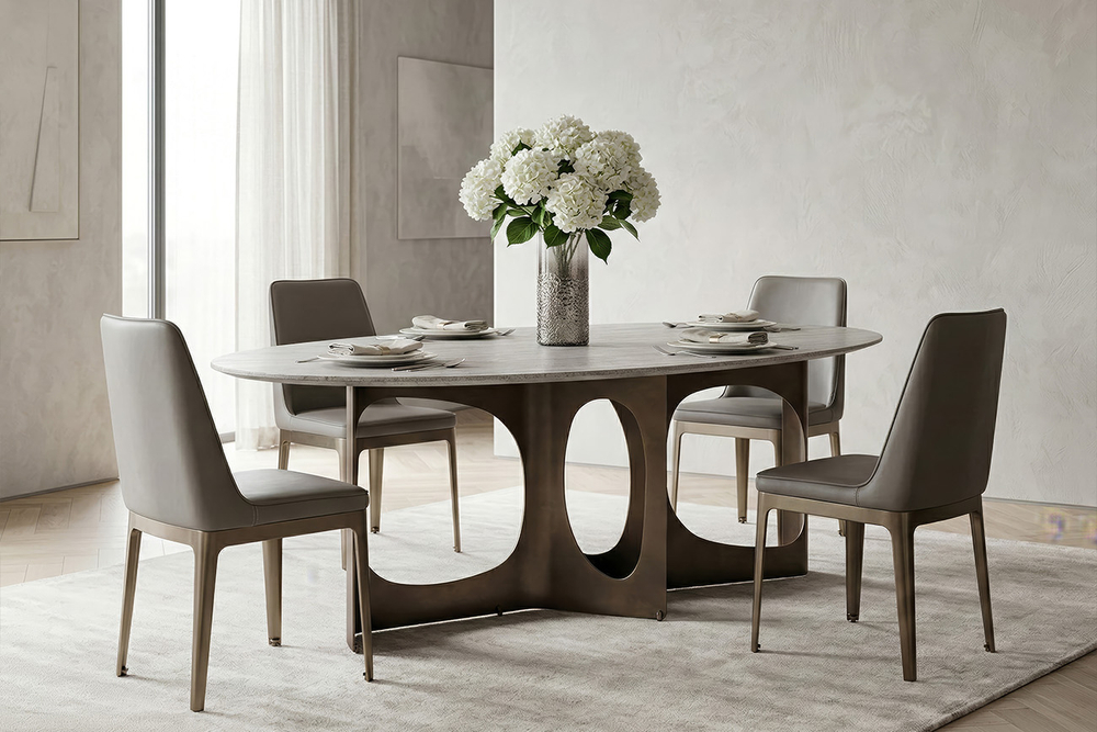 Стол обеденный Травертин (Travertine), столешница травертин 240x110x76см Garda Decor