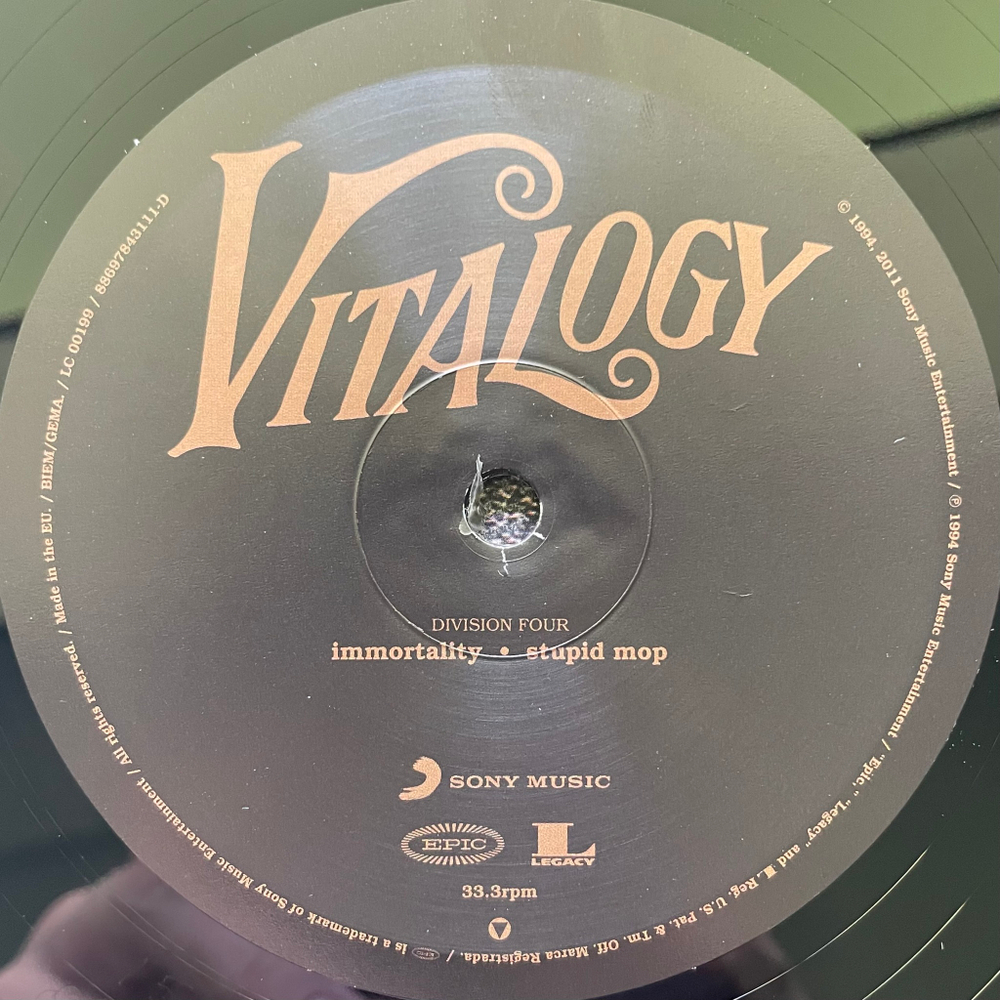 Pearl Jam ‎– Vitalogy 2LP (Европа 2011г.)