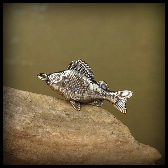 Брелок для ключей "Окунь" , латунь