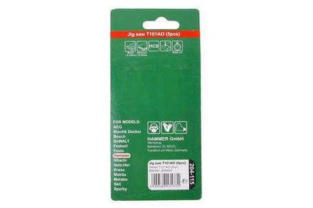 Пилки для лобзика HAMMER JG WD T101AO (5шт.)
