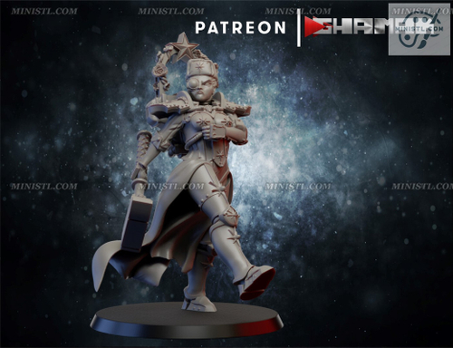 Adepta Sororitas Красная Сестра Маршал №3 миниатюра для dnd, днд, pathfinder, фентези, Настольная игра, НРИ, Варгейм, РПГ