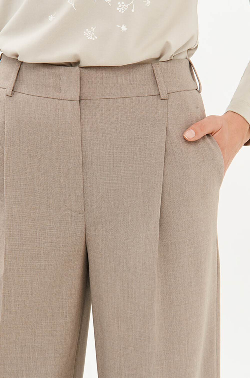 31181 Брюки женские (пепельно-бежевый)