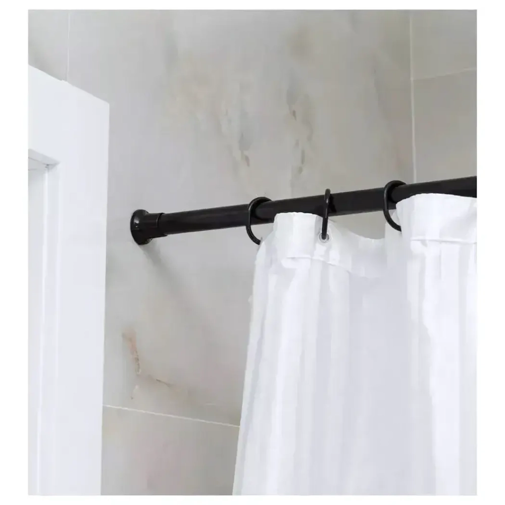 Карниз для ванной комнаты 280см сборный (черный)