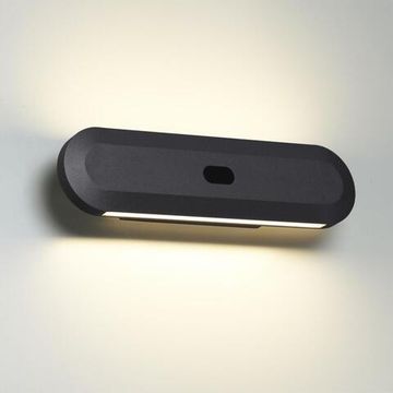 6641/14WL HIGHTECH ODL24 000 металл/черный/акрил Настенный светильник IP20 LED 14W 3000K 220V с датчиком движения и диммером яркости SATRION