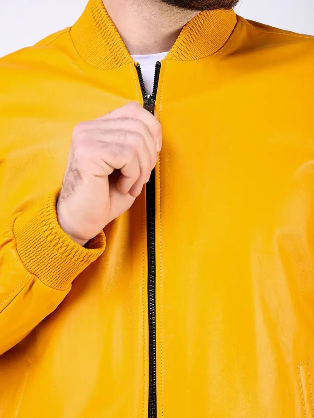 Кожаная куртка демисезонная Турция бомбер