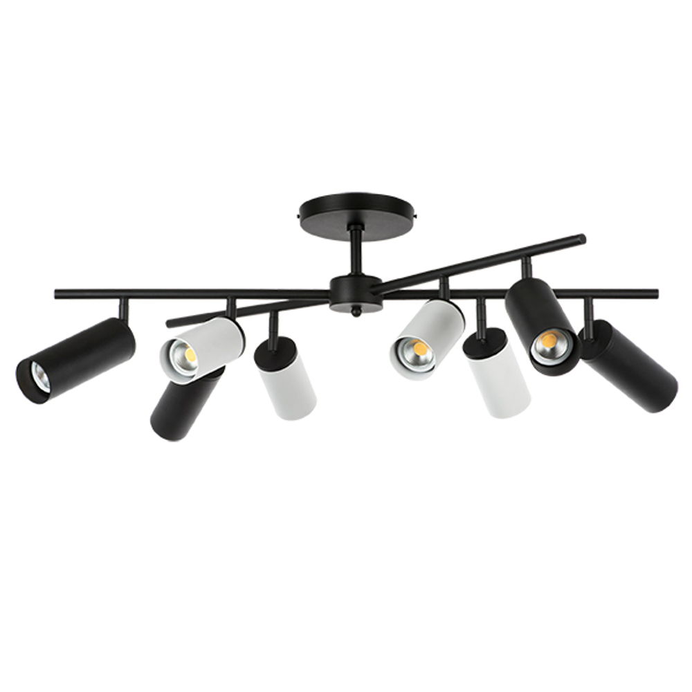 LR728364874 Люстра RULLO 8х50W GU10 ЧЕРНЫЙ/БЕЛЫЙ (571728+214436-4+214487-4)