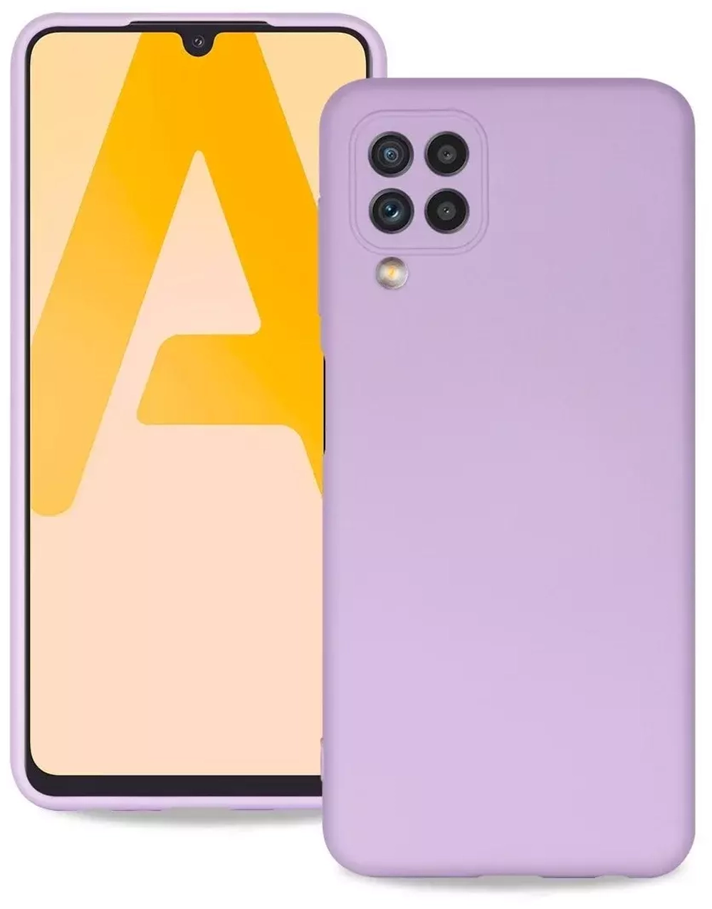 Накладка Samsung A12 /М12 силикон сиреневый